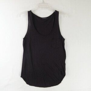 LA Made Pocket Tank Top Size M Curved Hem
